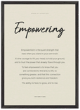 Empowering Word of Intention Framed print A2 (42 x 59.4 cm) Black frame Linen paper