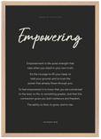 Empowering Word of Intention Framed print A2 (42 x 59.4 cm) Wood frame Carbon paper