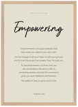 Empowering Word of Intention Framed print A2 (42 x 59.4 cm) Wood frame Linen paper