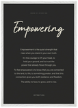 Empowering Word of Intention Framed print 50x70 cm / 20x28″ White frame Carbon paper