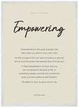 Empowering Word of Intention Framed print 50x70 cm / 20x28″ White frame Linen paper