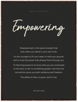 Empowering Word of Intention Framed print 60x80 cm / 24x32″ Dark wood frame Carbon paper