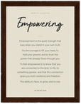 Empowering Word of Intention Framed print 60x80 cm / 24x32″ Dark wood frame Linen paper