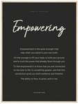 Empowering Word of Intention Framed print 60x80 cm / 24x32″ Wood frame Carbon paper