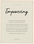 Empowering Word of Intention Framed print 60x80 cm / 24x32″ Wood frame Linen paper