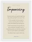 Empowering Word of Intention Framed print 13x18 cm / 5x7″ White frame Linen paper