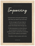 Empowering Word of Intention Framed print 13x18 cm / 5x7″ Wood frame Carbon paper