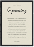 Empowering Word of Intention Framed print 21x29.7 cm / 8x12" Black frame Linen paper