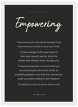 Empowering Word of Intention Framed print 21x29.7 cm / 8x12" White frame Carbon paper