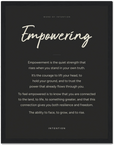 Empowering Word of Intention Framed print 30x40 cm / 12x16″ Black frame Carbon paper