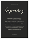 Empowering Word of Intention Framed print 30x40 cm / 12x16″ White frame Carbon paper