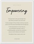 Empowering Word of Intention Framed print 30x40 cm / 12x16″ White frame Linen paper