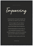 Empowering Word of Intention Framed print A3 (29.7 x 42 cm) Black frame Carbon paper