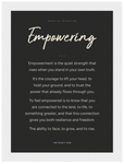 Empowering Word of Intention Framed print A3 (29.7 x 42 cm) White frame Carbon paper