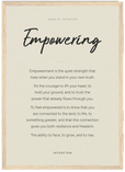 Empowering Word of Intention Framed print A3 (29.7 x 42 cm) Wood frame Linen paper