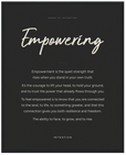 Empowering Word of Intention Framed print 40x50 cm / 16x20″ Black frame Carbon paper