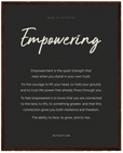 Empowering Word of Intention Framed print 40x50 cm / 16x20″ Dark wood frame Carbon paper