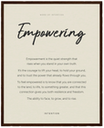Empowering Word of Intention Framed print 40x50 cm / 16x20″ Dark wood frame Linen paper