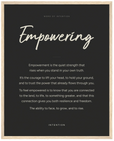 Empowering Word of Intention Framed print 40x50 cm / 16x20″ Wood frame Carbon paper