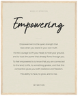 Empowering Word of Intention Framed print 40x50 cm / 16x20″ Wood frame Linen paper