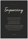 Empowering Word of Intention Framed print 50x70 cm / 20x28″ Black frame Carbon paper