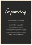 Empowering Word of Intention Framed print 50x70 cm / 20x28″ Wood frame Carbon paper