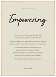 Empowering Word of Intention Framed print 50x70 cm / 20x28″ Wood frame Linen paper