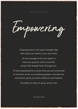 Empowering Word of Intention Framed print A1 (59.4 x 84.1 cm) Dark wood frame Carbon paper