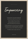 Empowering Word of Intention Framed print A1 (59.4 x 84.1 cm) Wood frame Carbon paper