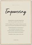 Empowering Word of Intention Framed print A1 (59.4 x 84.1 cm) Wood frame Linen paper