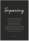 Empowering Word of Intention Framed print 70x100 cm / 28x40″ Black frame Carbon paper