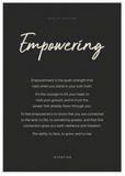 Empowering Word of Intention Framed print 70x100 cm / 28x40″ White frame Carbon paper