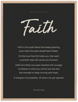 Faith Word of Intention Framed print 60x80 cm / 24x32″ Wood frame Carbon paper