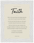 Faith Word of Intention Framed print 13x18 cm / 5x7″ White frame Linen paper