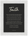Faith Word of Intention Framed print A3 (29.7 x 42 cm) White frame Carbon paper