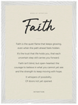 Faith Word of Intention Framed print A3 (29.7 x 42 cm) White frame Linen paper