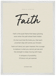 Faith Word of Intention Framed print A2 (42 x 59.4 cm) White frame Linen paper