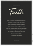 Faith Word of Intention Framed print 70x100 cm / 28x40″ White frame Carbon paper