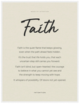 Faith Word of Intention Framed print 60x80 cm / 24x32″ White frame Linen paper