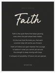 Faith Word of Intention Framed print 60x80 cm / 24x32″ White frame Carbon paper