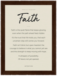 Faith Word of Intention Framed print 13x18 cm / 5x7″ Dark wood frame Linen paper