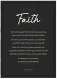 Faith Word of Intention Framed print 21x29.7 cm / 8x12" Black frame Carbon paper