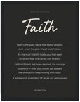 Faith Word of Intention Framed print 30x40 cm / 12x16″ Black frame Carbon paper