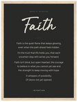 Faith Word of Intention Framed print 30x40 cm / 12x16″ Wood frame Carbon paper