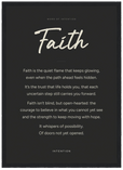 Faith Word of Intention Framed print A3 (29.7 x 42 cm) Black frame Carbon paper