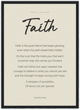 Faith Word of Intention Framed print A3 (29.7 x 42 cm) Black frame Linen paper