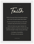 Faith Word of Intention Framed print A1 (59.4 x 84.1 cm) White frame Carbon paper