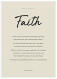 Faith Word of Intention Framed print A1 (59.4 x 84.1 cm) White frame Linen paper