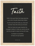 Faith Word of Intention Framed print A1 (59.4 x 84.1 cm) Wood frame Carbon paper
