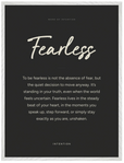Fearless Word of Intention Framed print 60x80 cm / 24x32″ White frame Carbon paper